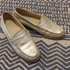 Weejuns Gold Leather Loafers